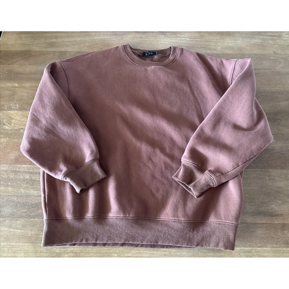 EFAN Women's Crew Neck Knit Sweatshirt Brown Size Large LG Pullover
